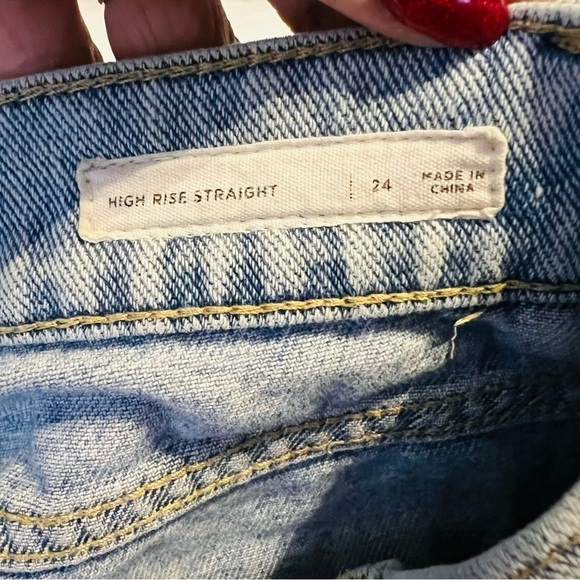 Pacsun Distressed High Rise Straight Jeans - Picture 6 of 7